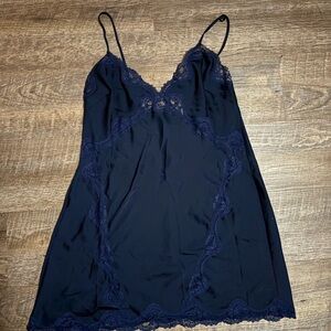 Victoria's Secret Midnight Blue Lace Chemise